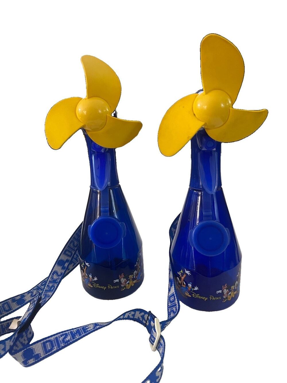 Disney Parks Misting Spray Cool Water Bottle Fan With Lanyard Tested-WORKS